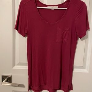 Dark pink LOFT tee shirt
